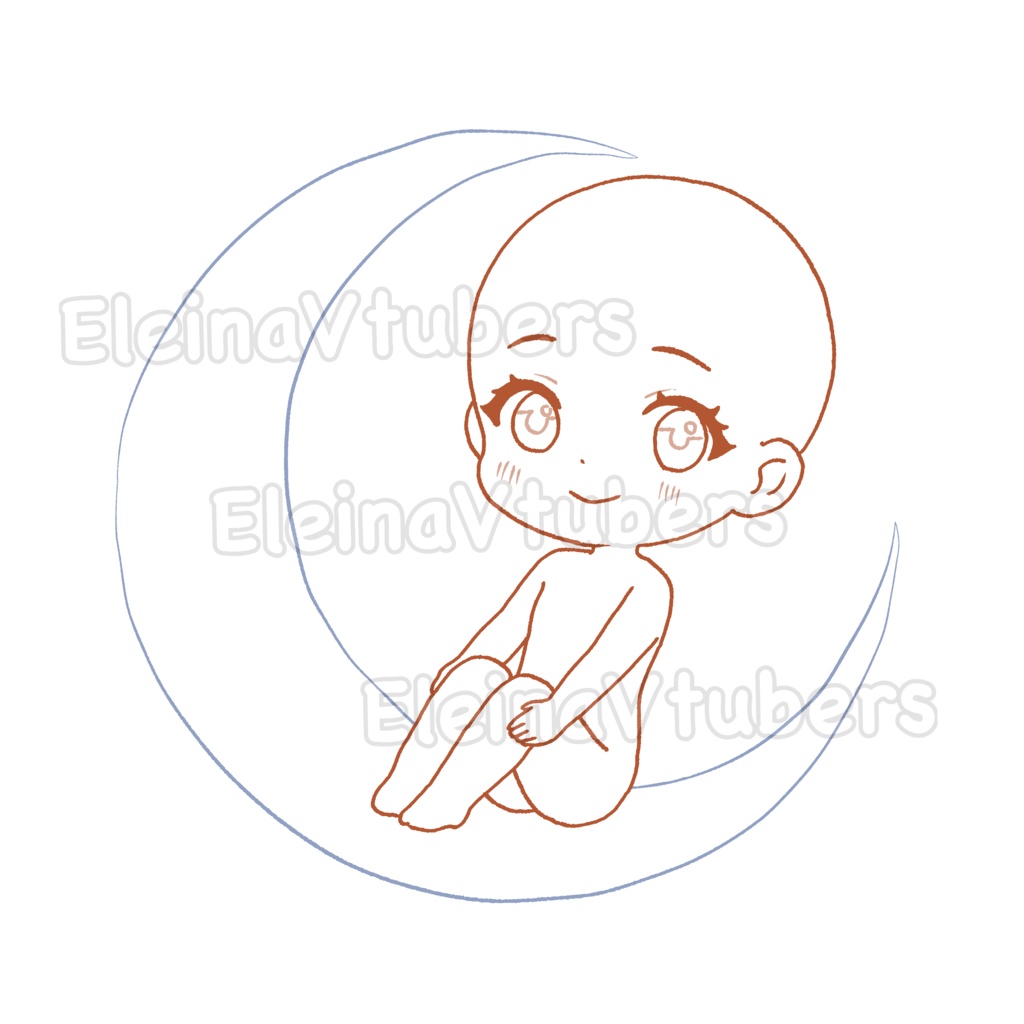 Vtuber and Character YCH base set of 2 | YCH base for art | Chibi bases | Includes commercial use | 2 Pack