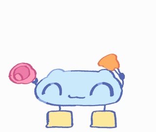 リンリンみずもち ダイカットクッション(中)