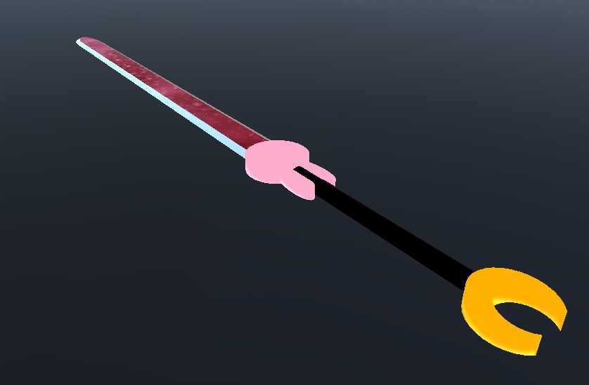 【VRC向け】変形シェイプキー付き「うさぎ剣」