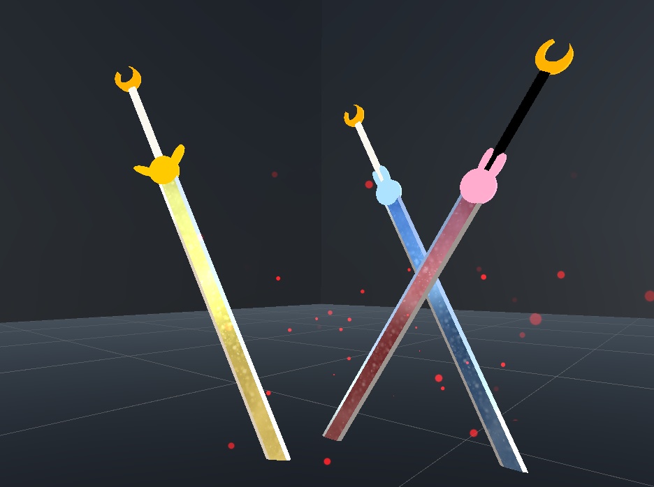 【VRC向け】変形シェイプキー付き「うさぎ剣」