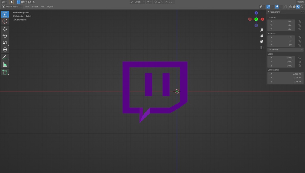 Twitch Logo FBX/Blender