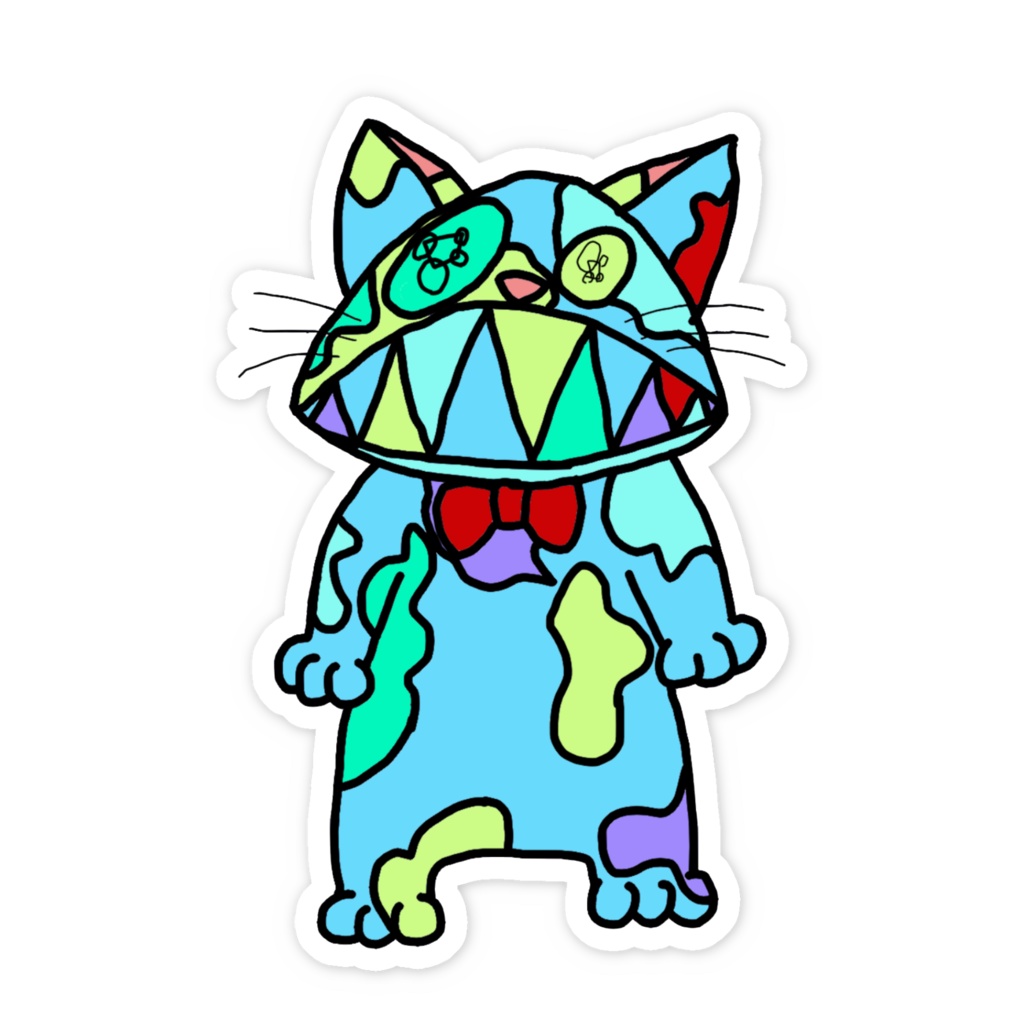 ゾンビジッパーニャンコステッカー