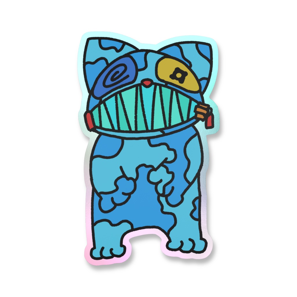 ゾンビジッパーにゃんこ(幼体)ステッカー