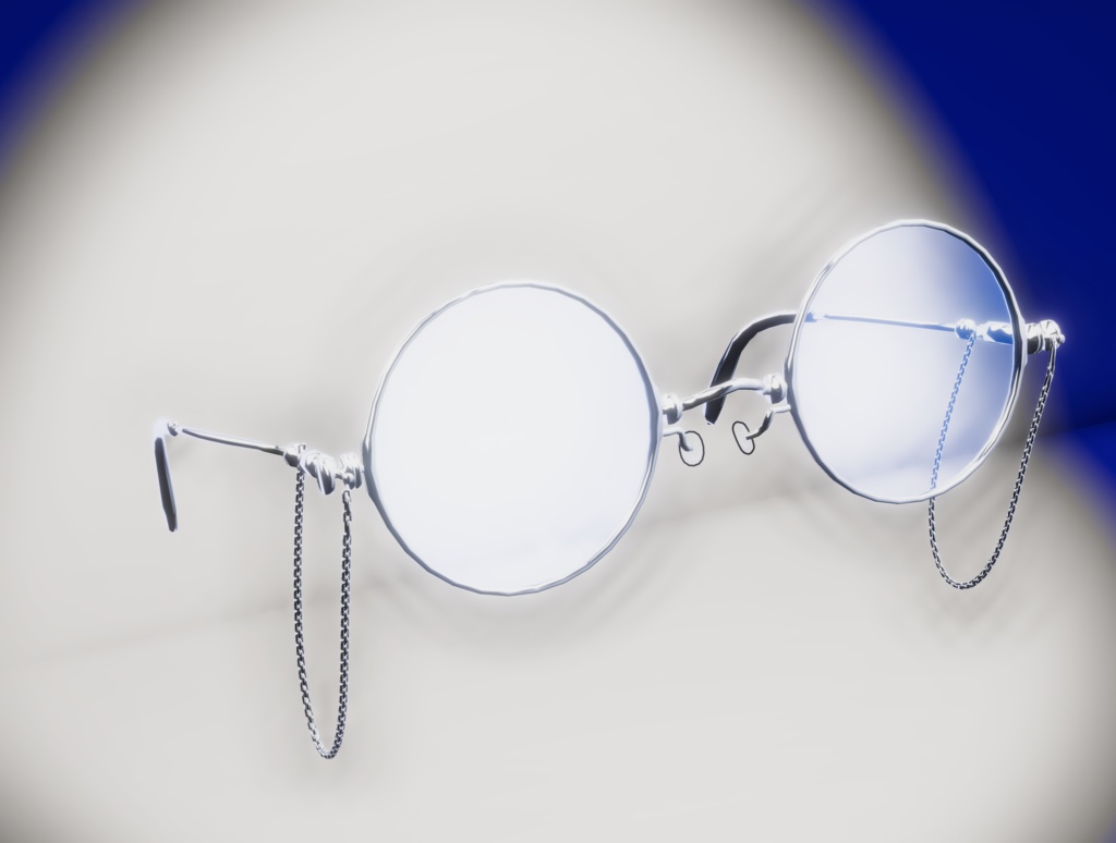 色んなシェイプキーでどんなアバターでもつけやすい丸メガネ!セット