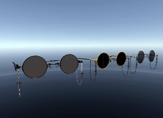 色んなシェイプキーでどんなアバターでもつけやすい丸メガネ!