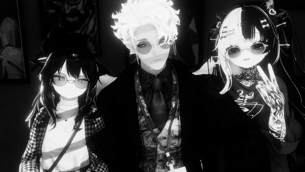 色んなシェイプキーでどんなアバターでもつけやすい丸メガネ!