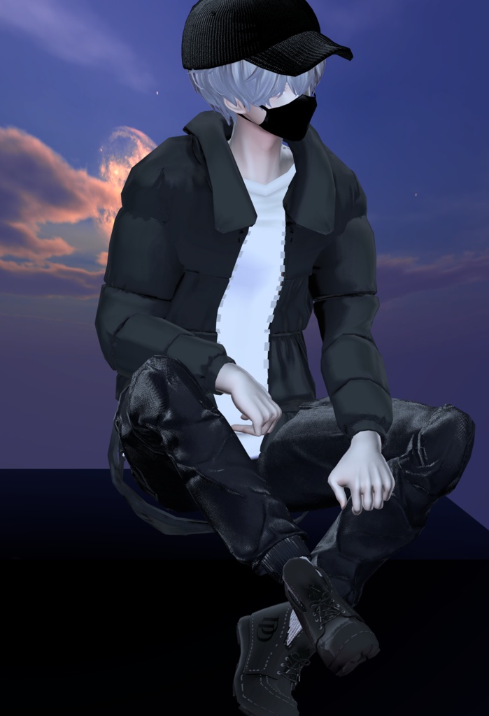 Black puffer jacket【水瀬専用】