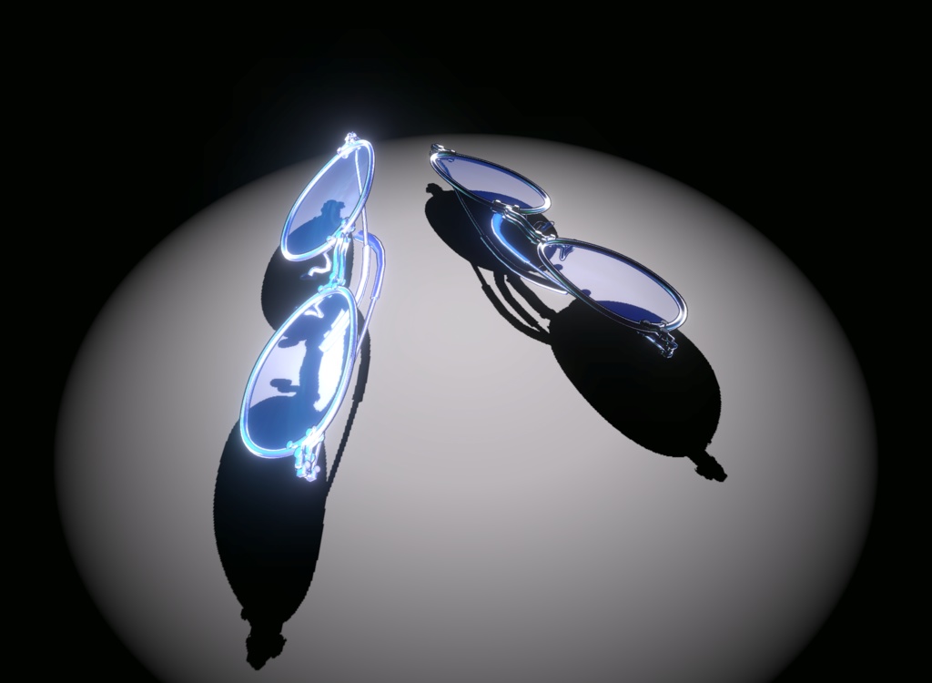 色んなシェイプキーでどんなアバターでもつけやすいシンプルメガネ!