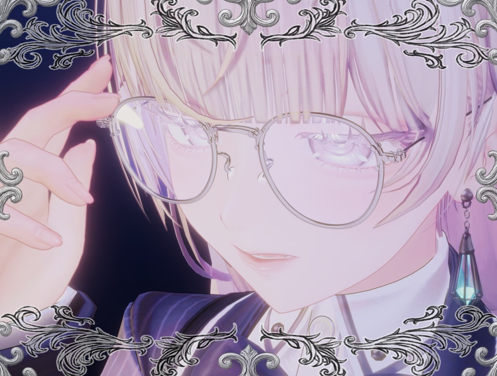 色んなシェイプキーでどんなアバターでもつけやすいシンプルメガネ！