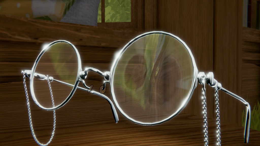 色んなシェイプキーでどんなアバターでもつけやすい丸メガネ