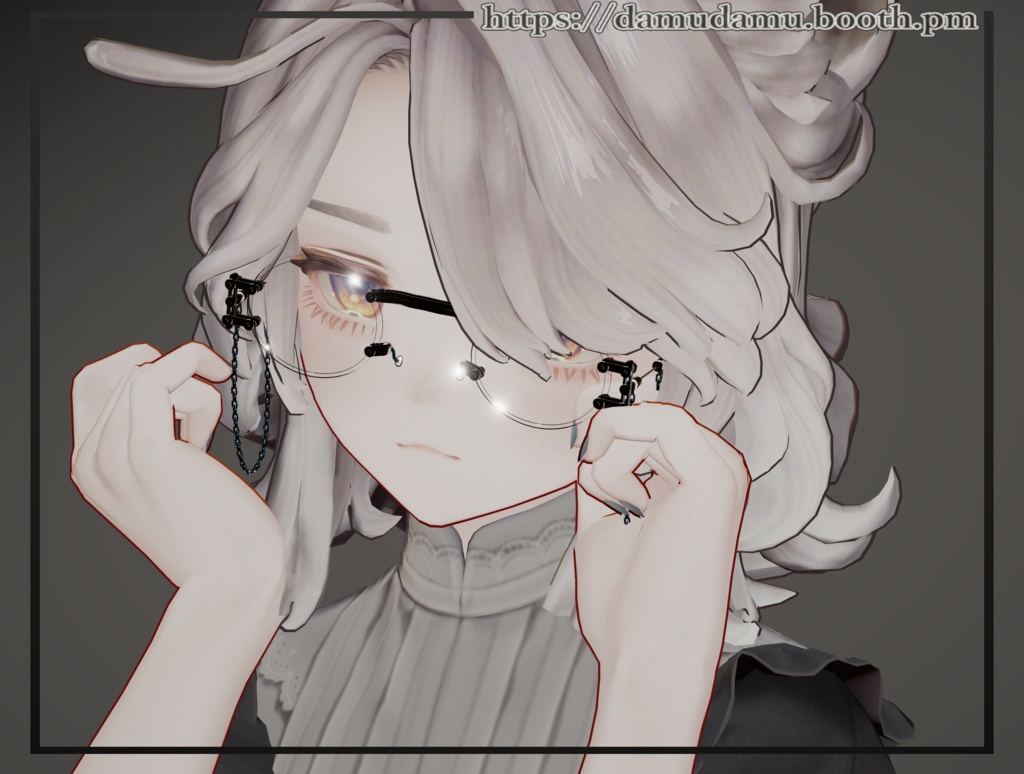 100個のシェイプキーで色々カスタムできるカスタム眼鏡!300offセール中!