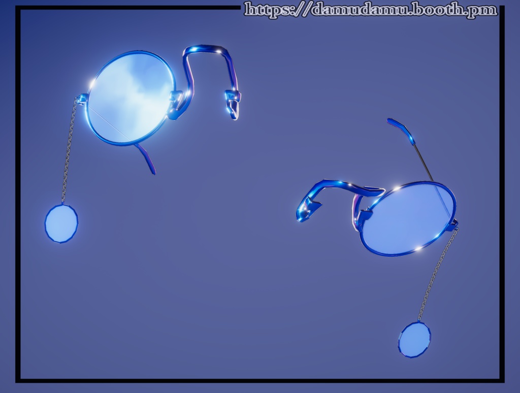 色んなシェイプキーでどんなアバターでもつけやすいモノクル