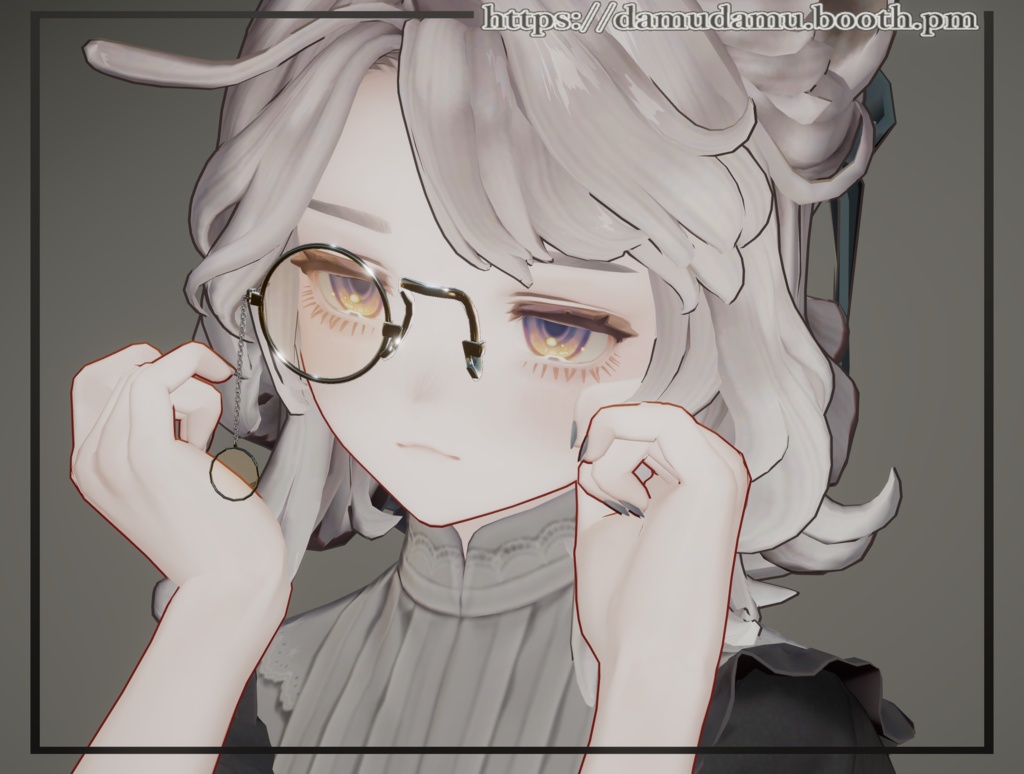 色んなシェイプキーでどんなアバターでもつけやすいモノクル