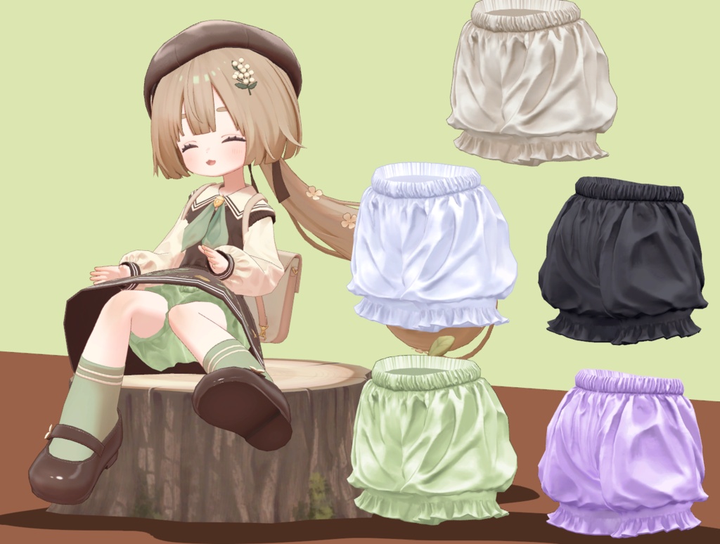 5000ポリゴンのかわいいドロワーズ！Drawers