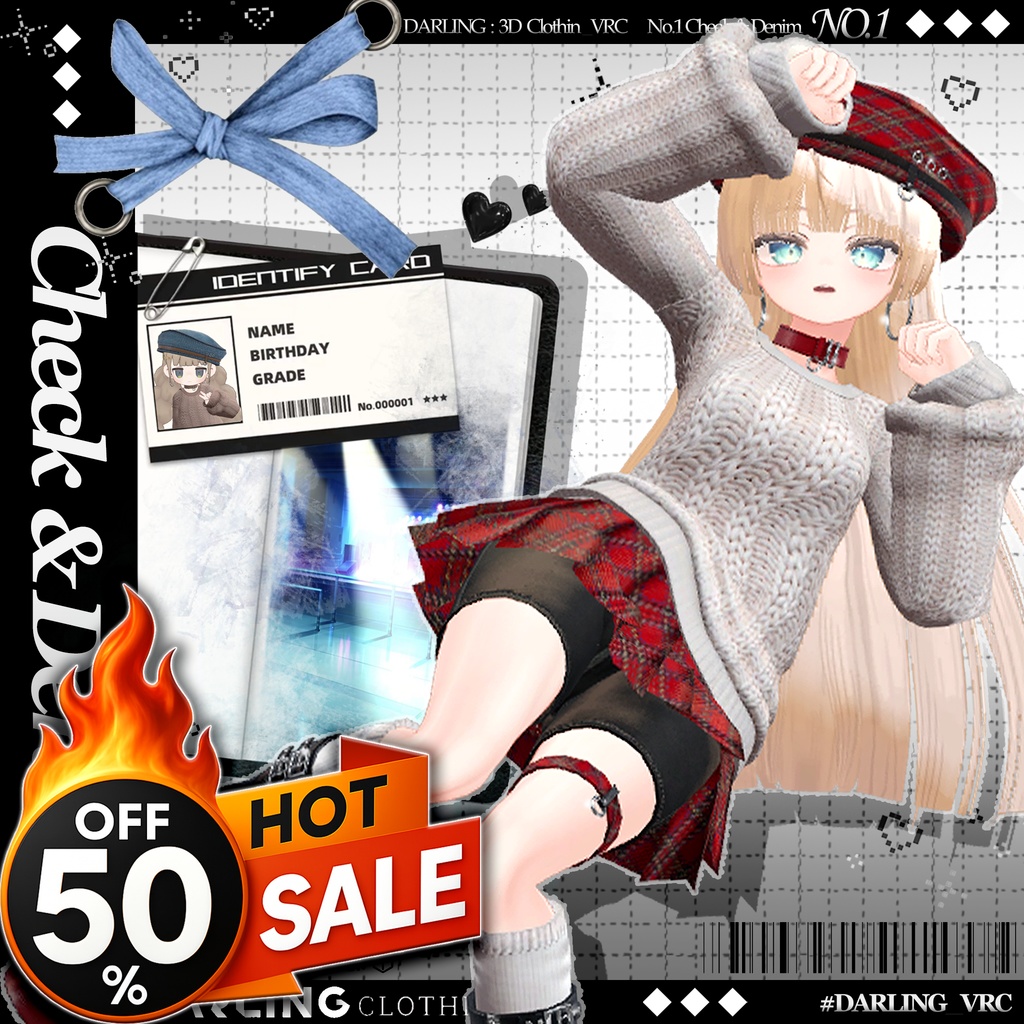 🔥【50%SALE】🔥 N0.1✨ Check&Denim✨[13 Avatars]+Kisha, Rurune Updat