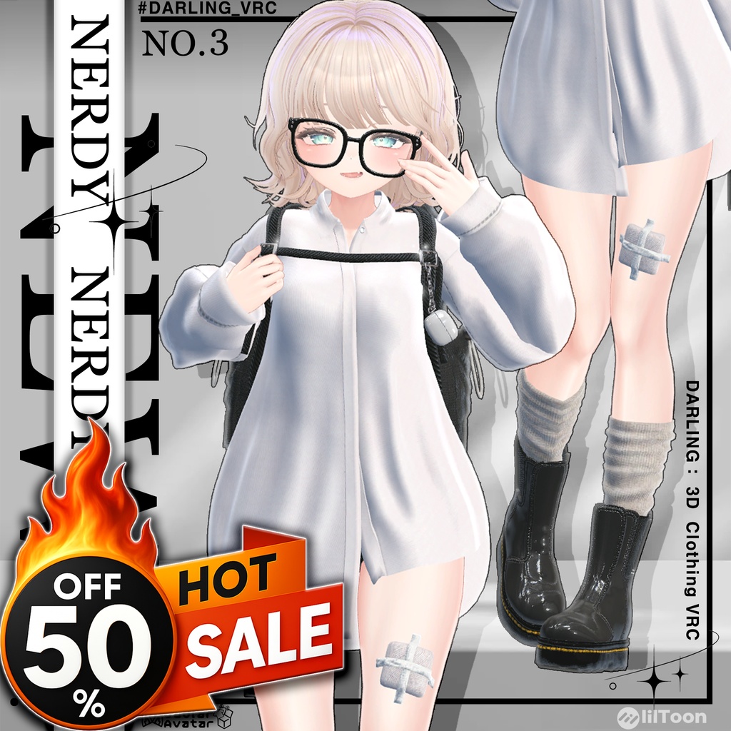 🔥【50%SALE】🔥NO.3✨NERDY✨[18 Avatars]+LUMINA [Update]