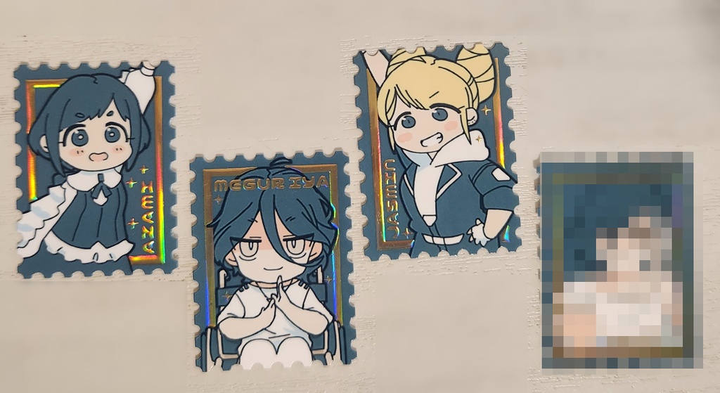 都市解メンバー 切手型ステッカー4種