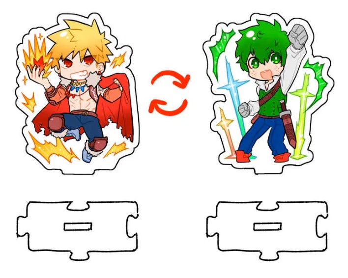 カツキ＆デク十傑衣装ペアアクリルスタンド【匿名発送】