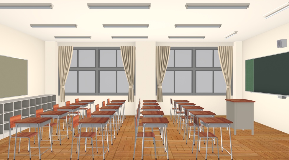 3D素材 学校の教室セット