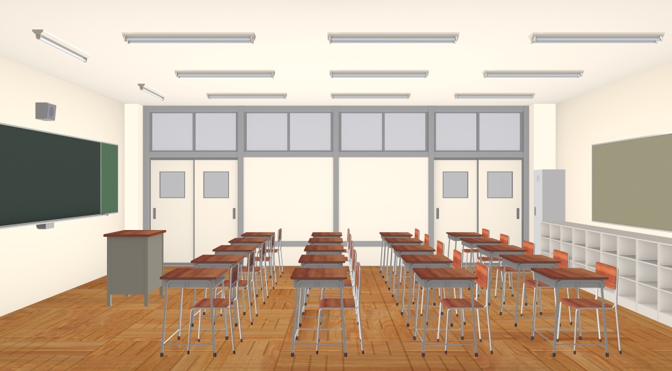 3D素材 学校の教室セット