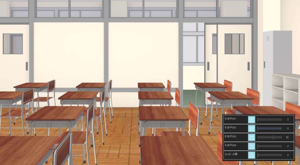 3D素材 学校の教室セット