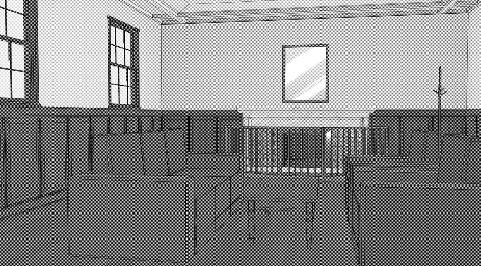 3D素材 暖炉のある応接室と執務室のセット