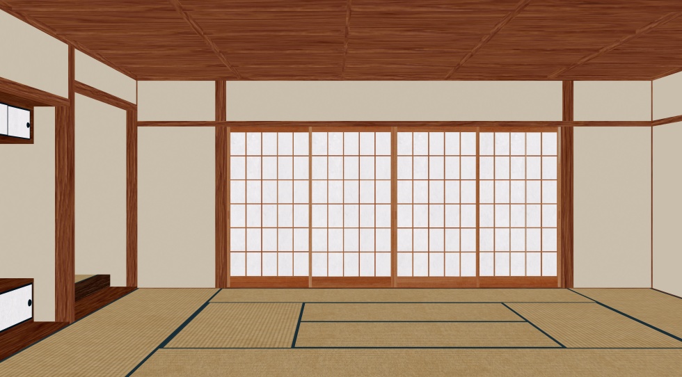 3D素材 床の間のある和室セット