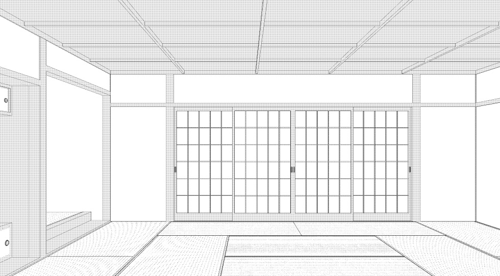 3D素材 床の間のある和室セット