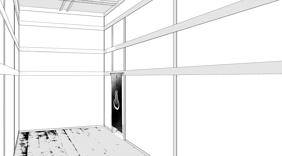 3D素材 15人以上が一緒に入れる木造の大浴場セット