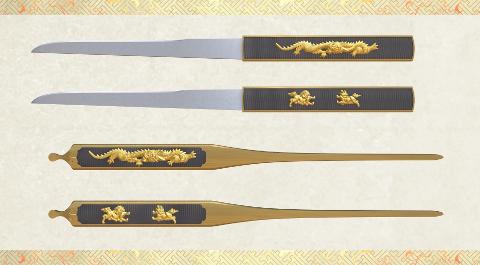 源清麿+水心子正秀セット【名刀3D素材シリーズ】