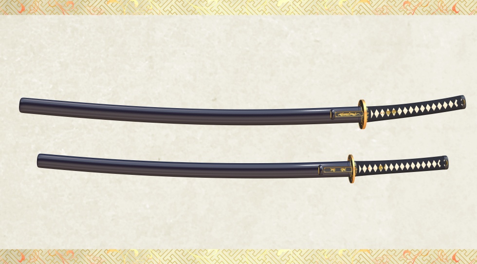 源清麿+水心子正秀セット【名刀3D素材シリーズ】