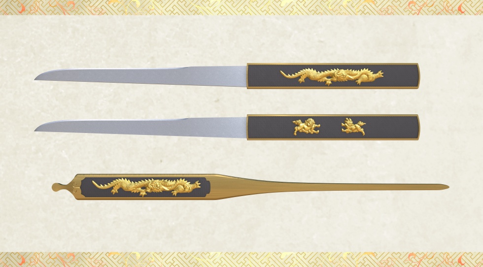 骨喰藤四郎+鯰尾藤四郎セット【名刀3D素材シリーズ】