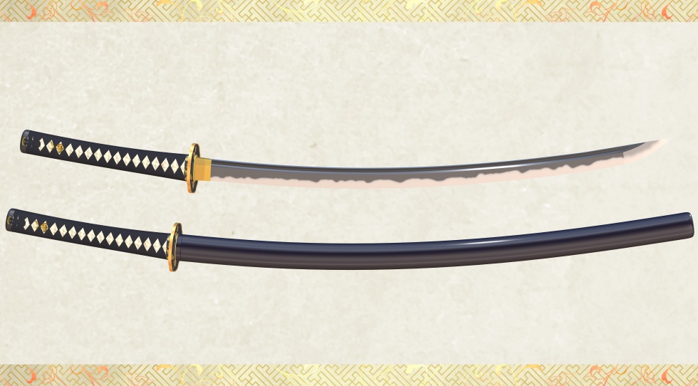 本作長義+山姥切国広セット【名刀3D素材シリーズ】