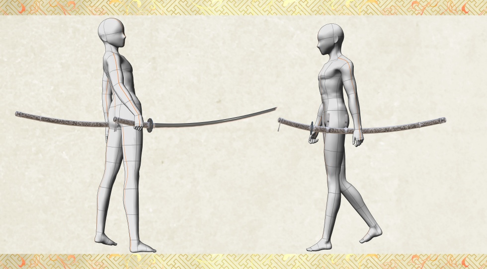 膝丸【名刀3D素材シリーズ】