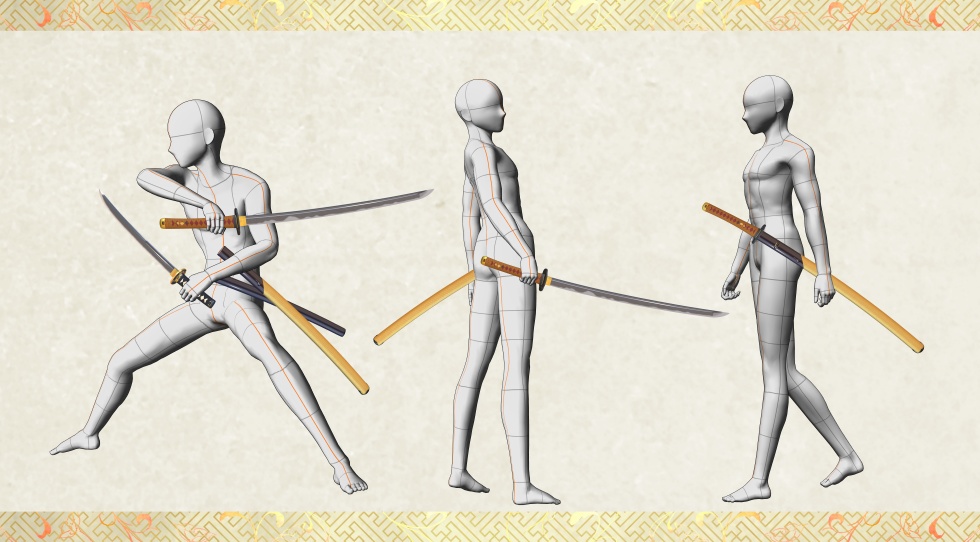 へし切長谷部【名刀3D素材シリーズ】