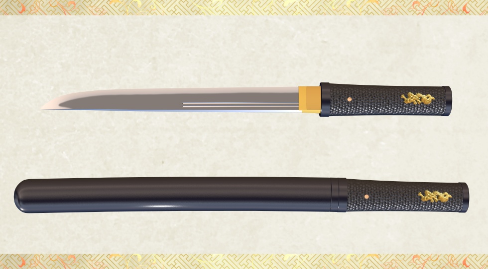 信濃藤四郎_二所物付き【名刀3D素材シリーズ】