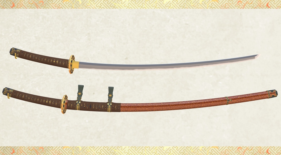 童子切安綱【名刀3D素材シリーズ】