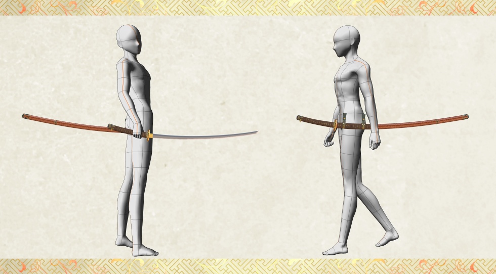 童子切安綱【名刀3D素材シリーズ】