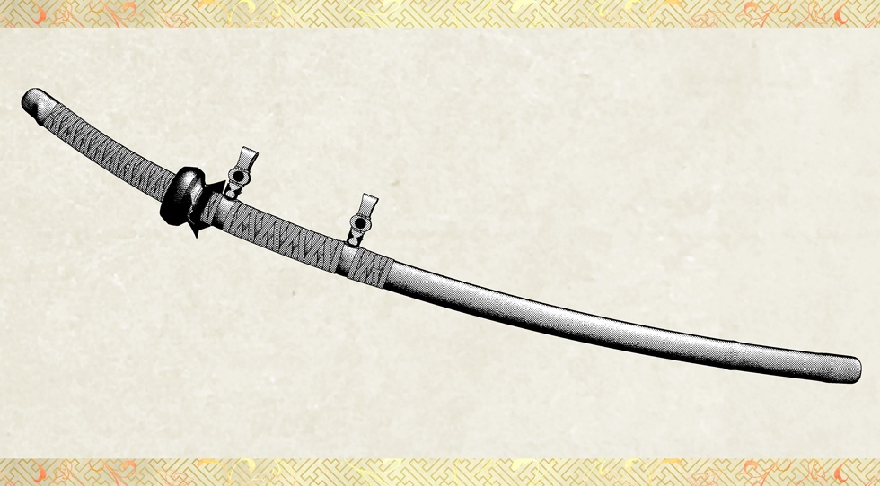 鬼丸国綱_革包太刀拵セット【名刀3D素材シリーズ】