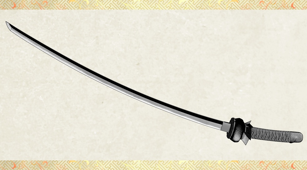 鬼丸国綱_革包太刀拵セット【名刀3D素材シリーズ】