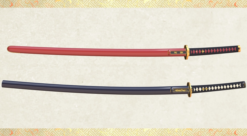 加州清光+大和守安定セット【名刀3D素材シリーズ】