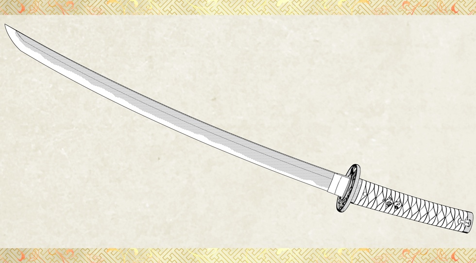 籠手切郷_二所物付き【名刀3D素材シリーズ】