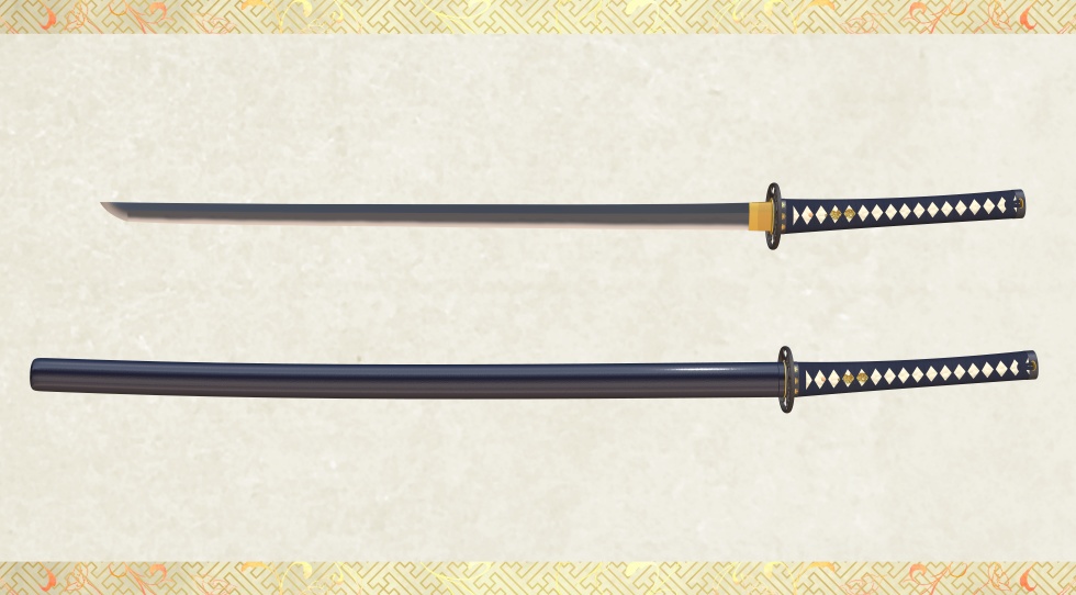 陸奥守吉行_三所物付き【名刀3D素材シリーズ】