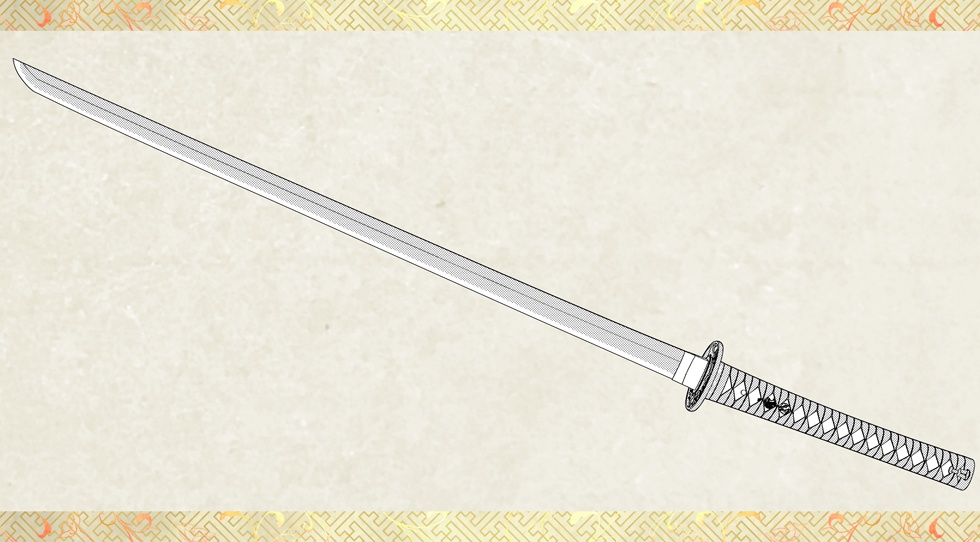 陸奥守吉行_三所物付き【名刀3D素材シリーズ】