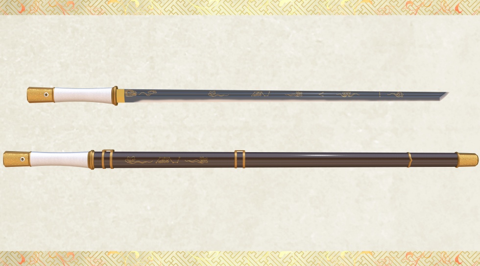 七星剣_方頭大刀版【名刀3D素材シリーズ】