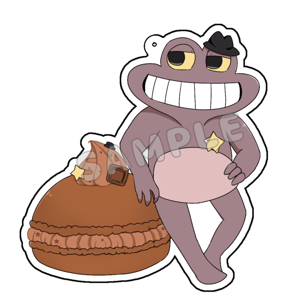 バンマカロンアクリルキーホルダー