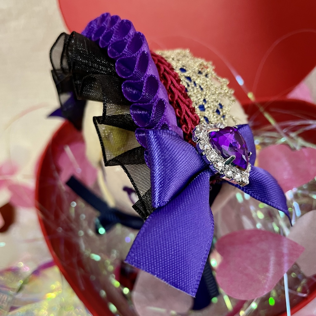 紫ストーン×サテンヘッドドレス【ツイステEXマスコット】