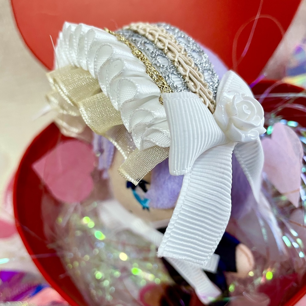 ホワイトローズ×リボンヘッドドレス【ツイステEXマスコット】