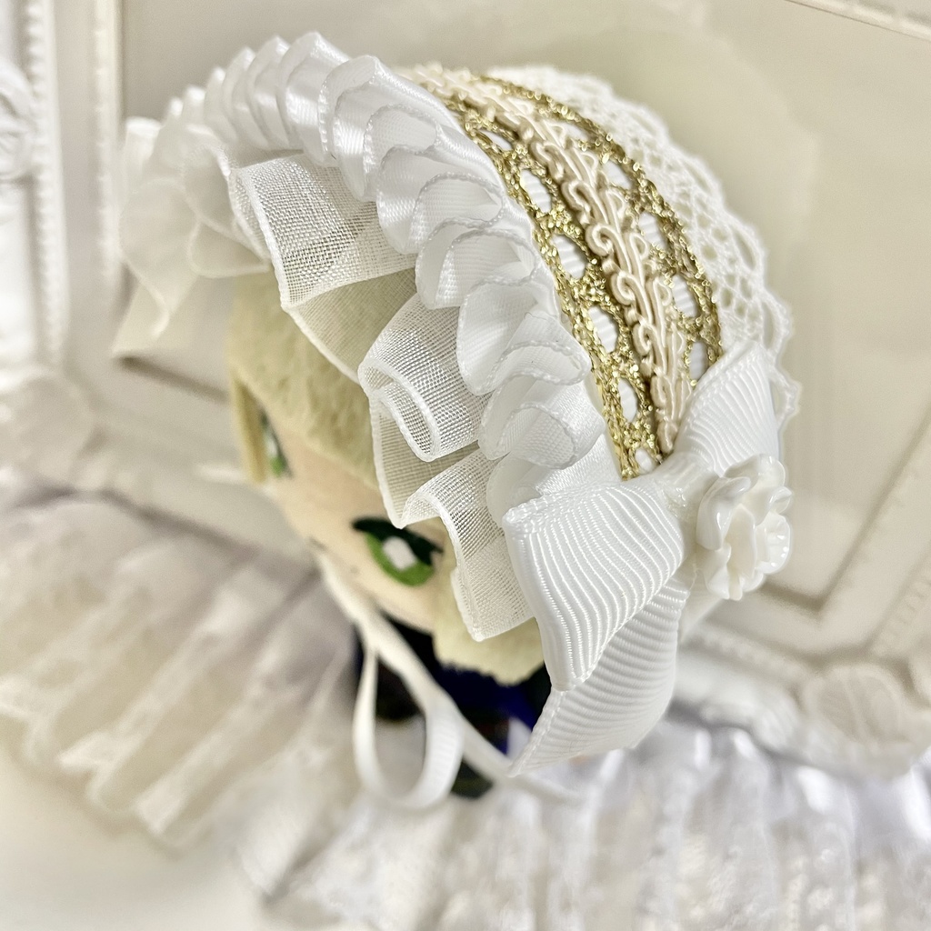 白黒バラヘッドドレス【ツイステEXマスコット】