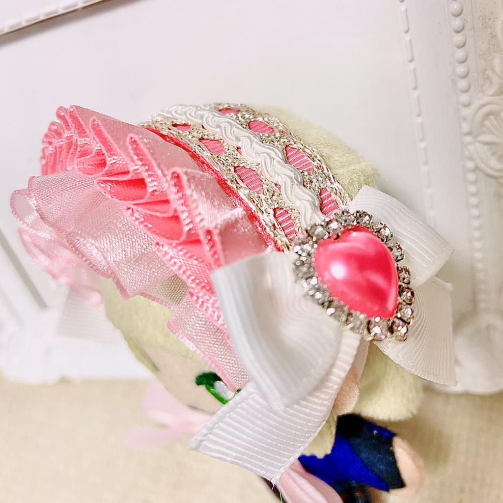 ピンク×白♡ヘッドドレス